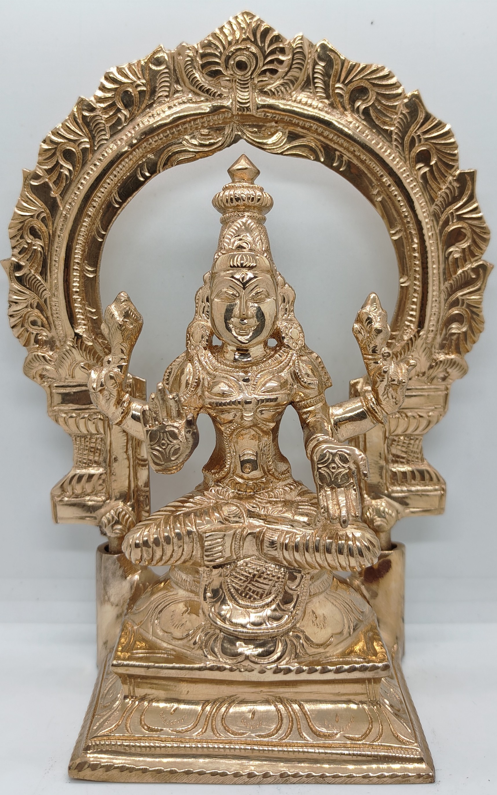 Divine Bija Sri Lakshmi Devi With Arch 7 inches Panchalogam Id17 #18/25