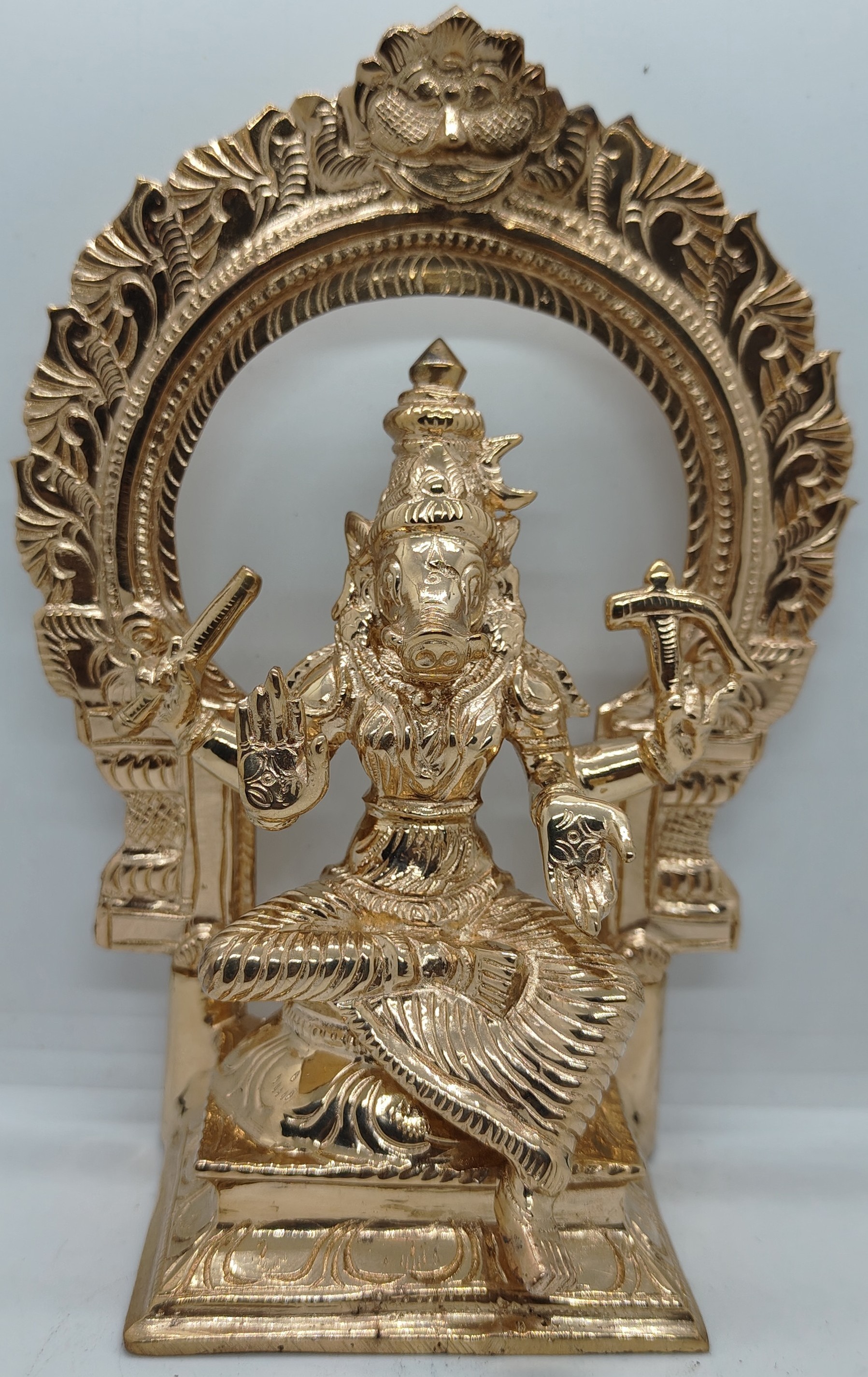 Divine Bija Sri Varahi Amman With Arch 7 inches Panchalogam Id18 #19/25